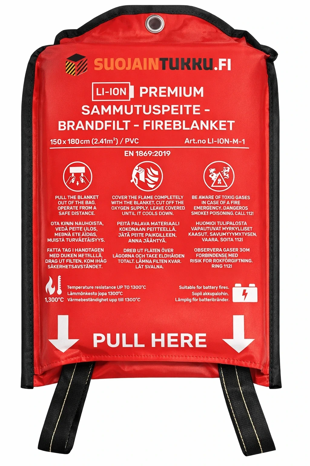 Sammutuspeite Li-Ion litiumioniakuille 150 x 180