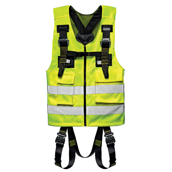 Valjas turvaliivillä HI-VIZ keltainen