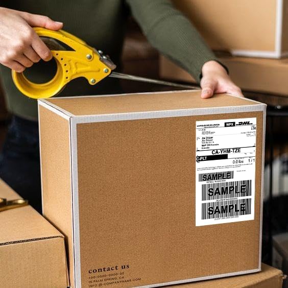 Dymo LW DHL Shipping labels 102 x 210 mm yhteensopiva Dymo4XL 2-pack - Image 2