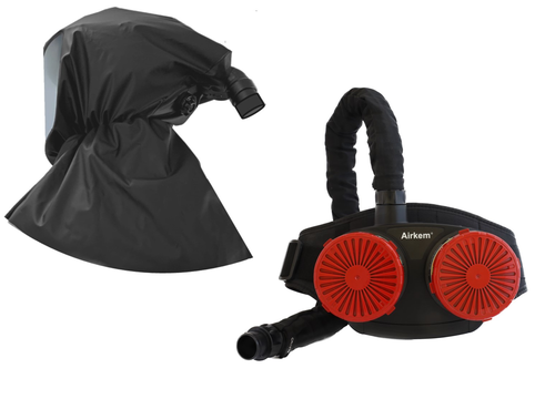 Moottoroitu puhallinsuojain Hupulla Softek AIRKEM Valmispakkaus