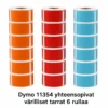 Oranssit siniset ja punaiset Dymo-yhteensopivat tarrat 57 x 32 mm