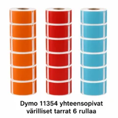 Oranssit siniset ja punaiset Dymo-yhteensopivat tarrat 57 x 32 mm