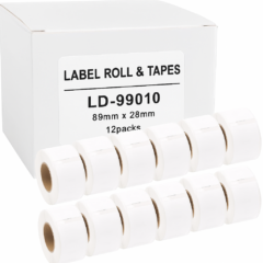 Dymo LW yhteensopiva pieni osoite-/yleistarra 28 x 89 mm 12-pack