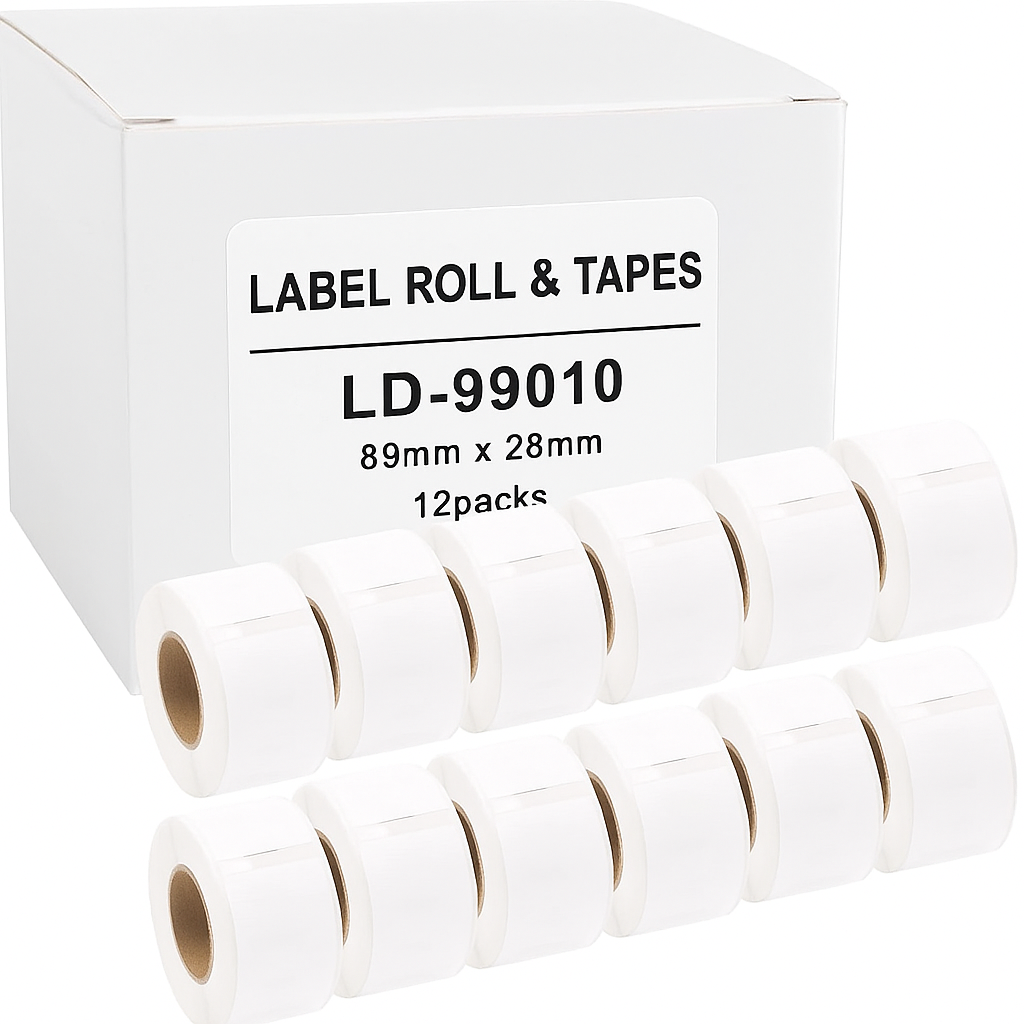 Dymo LW yhteensopiva pieni osoite-/yleistarra 28 x 89 mm 12-pack