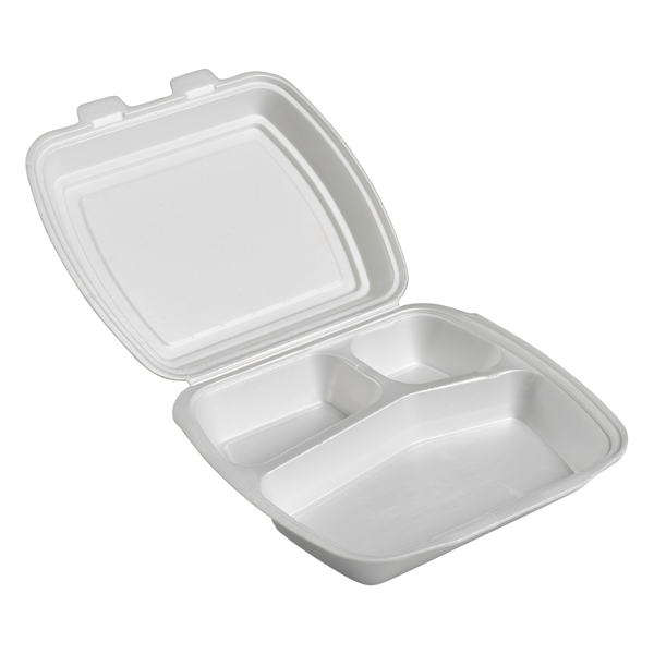 GASTRO take away rasia 24x20,5x7cm 3-os. XPS valk. 125kpl