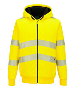 Hi-Vis vetoketjullinen talvihuppari