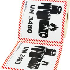 Litium-ioniakkutarra UN 3480 100 x 100 mm, Muovi 500 kpl/RLL