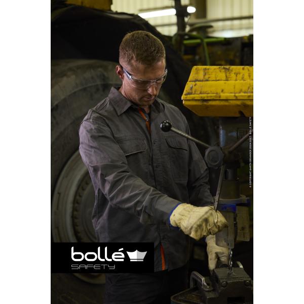 Kierrätettävät Bollé Swift suojalasit työmaalle ja teollisuuteen