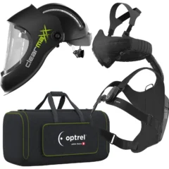 Optrel RTG Swiss Air Clearmaxx kypärällä moottoroitu hitsauspuhallinsuojain musta