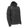 Tuulenpitävä musta softshell-työtakki ammattilaisille