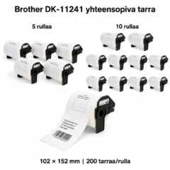 Brother DK-11241 yhteensopivat lähetystarrat 102 × 152 mm