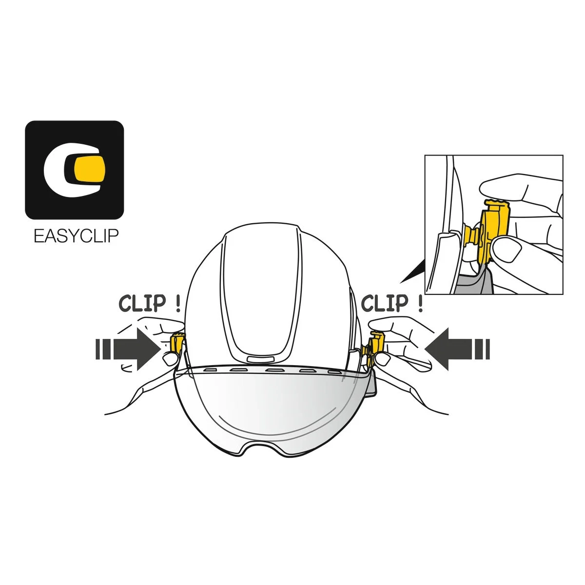 EASYCLIP-kiinnityksellä varustettu Petzl Vizen -kokokasvosuoja