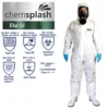 Chemsplash Eka 55 kertakäyttöinen suojahaalari kokovartalokuvassa