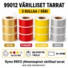 Dymo 99012 yhteensopivat värilliset tarrat 36 × 89 mm, kulta, punainen, keltainen ja hopea, 3 rullaa/väri