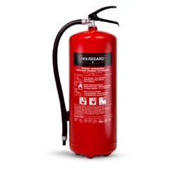 Housegard PE12HR-A 12 kg ABC-jauhesammutin valkoisella taustalla
