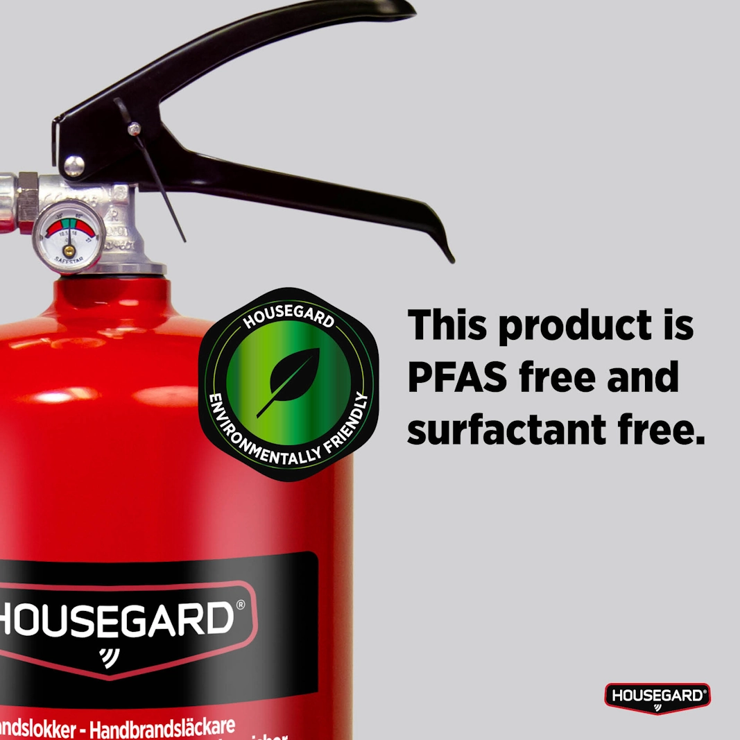 Housegard 6 kg jauhesammutin, PFAS-vapaa sammutusjauhe