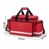 Suuri ensiapulaukku ammattilaisille, punainen, mitat 62,2 × 29,7 × 29,7 cm