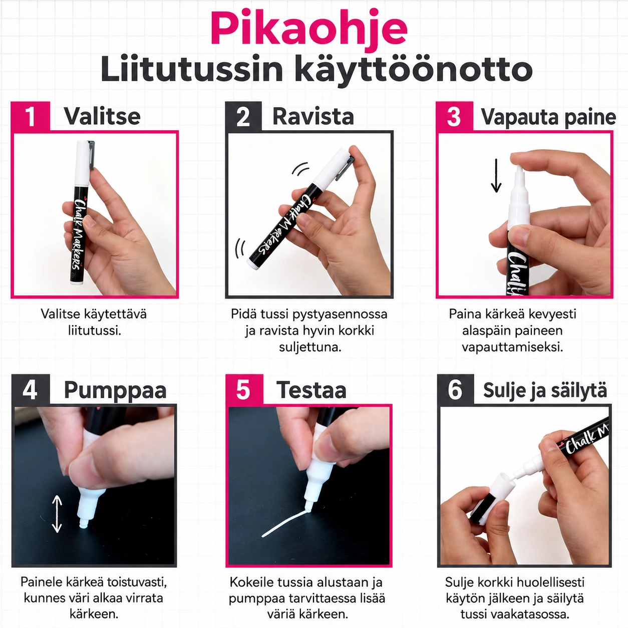 liitutussien käyttöönotto pikaohje
