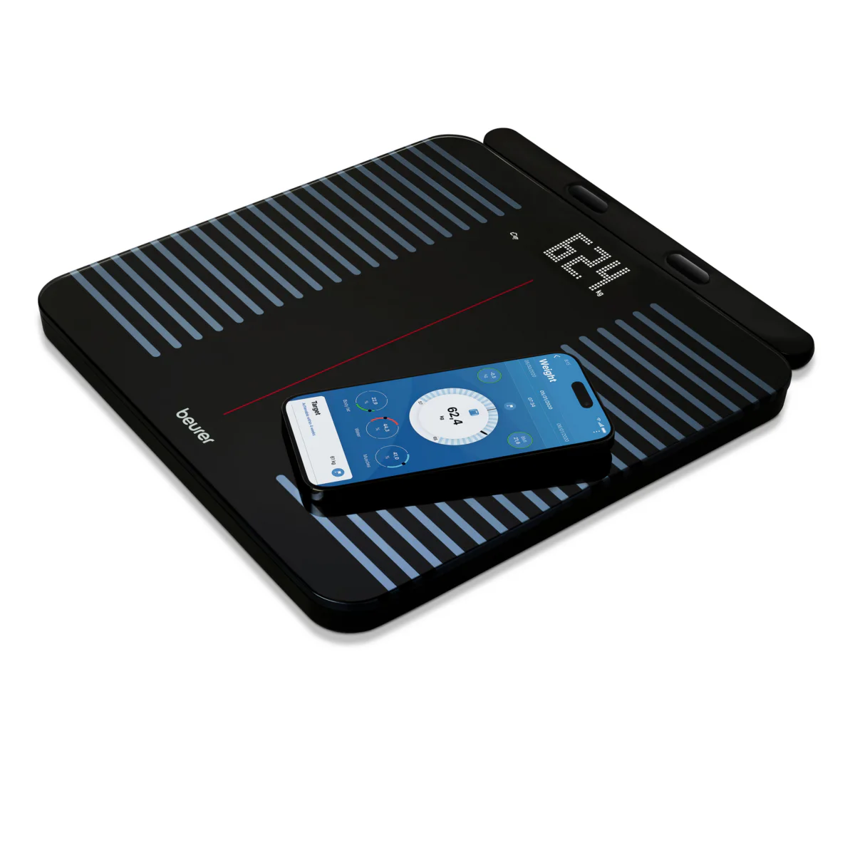 Beurer BF990 WIFI diagnostiikkavaaka 8 elektrodilla, ulosvedettävällä käsikappaleella ja HealthManager Pro -sovelluksella
