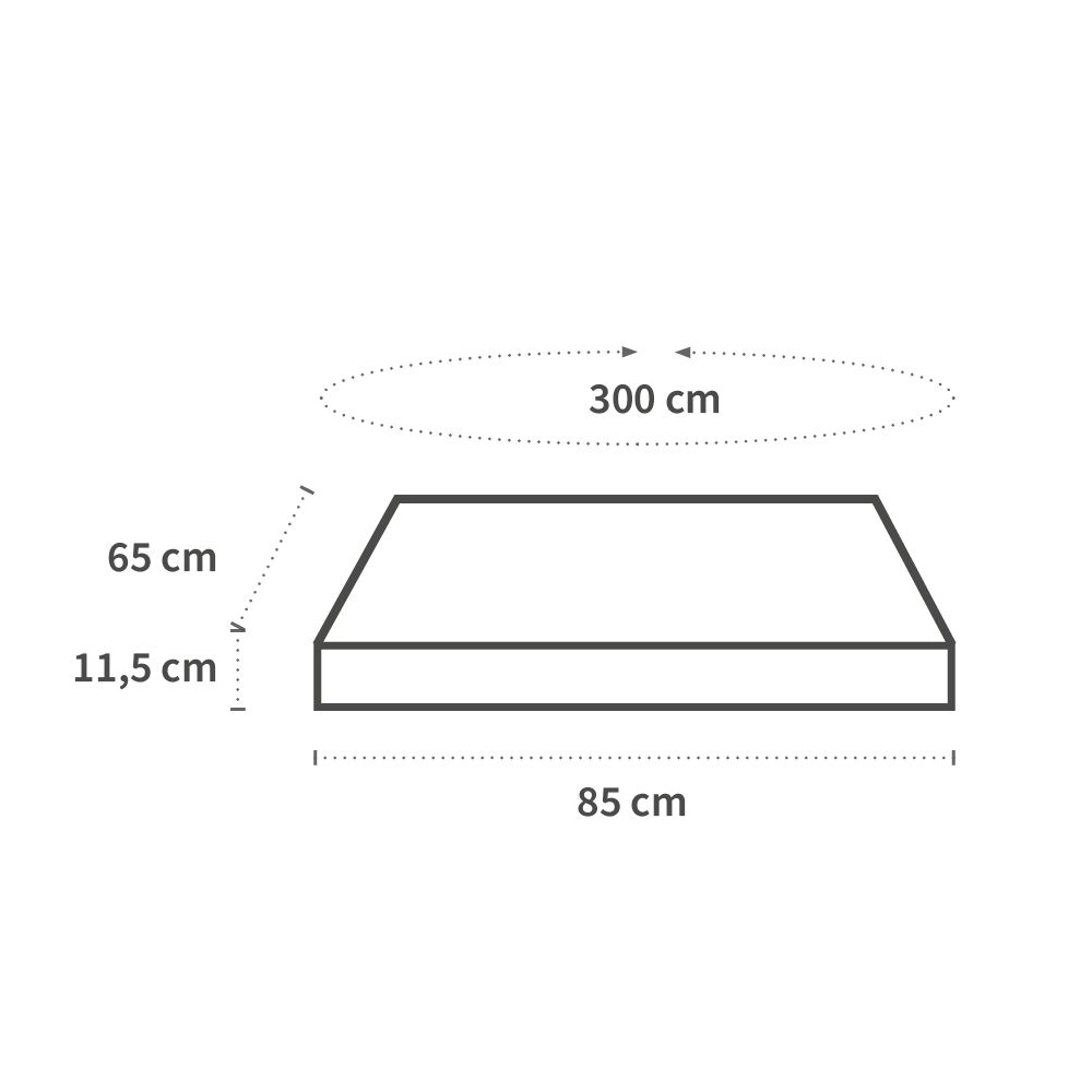 Kuljetusvaunun LDPE suojahuppu 115 mm korkea ja 3000 mm ympärysmitta