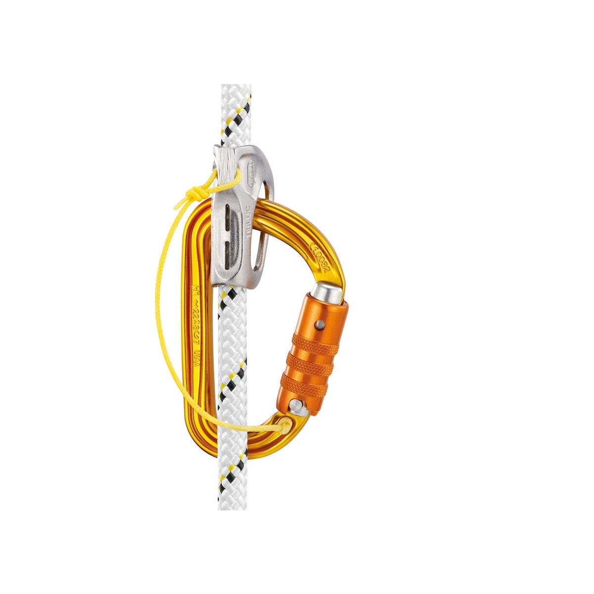 Petzl Sm'D TRIACT-LOCK karabiini köysijärjestelmässä TIBLOC-laitteen kanssa