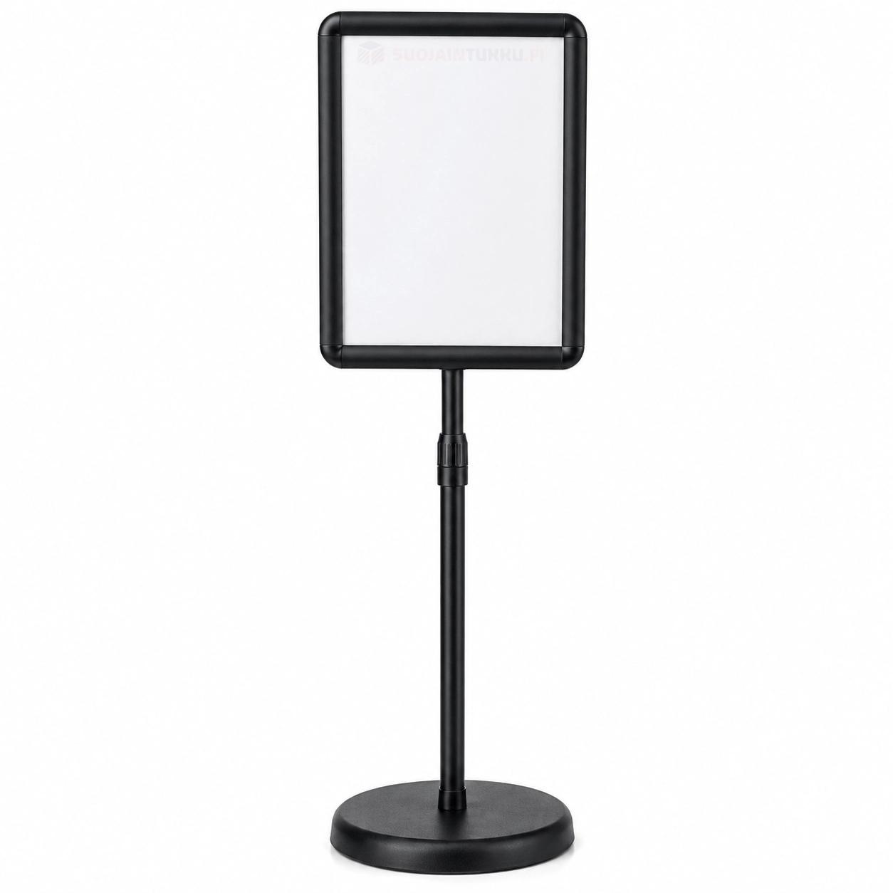 Säädettävä A4-mini-infotaulu 38–60 cm valkoisella taustalla