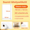 Zebra lähetysetiketti 102 x 152 mm, 300 etikettiä rullassa ja 25 mm sisähylsy
