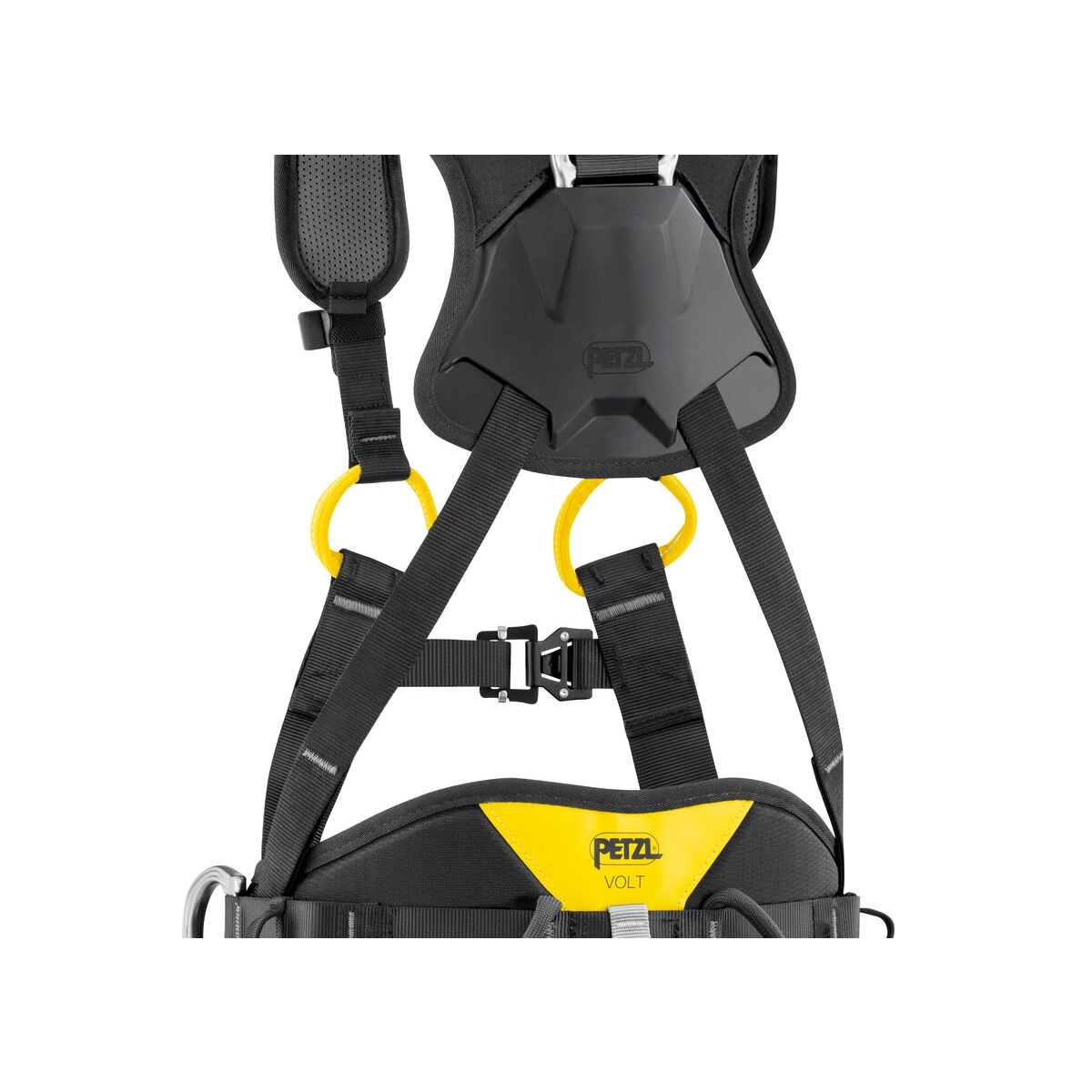 Petzl VOLT LIGHT putoamissuojavaljaan selkäosa ja dorsaalinen kiinnityspiste