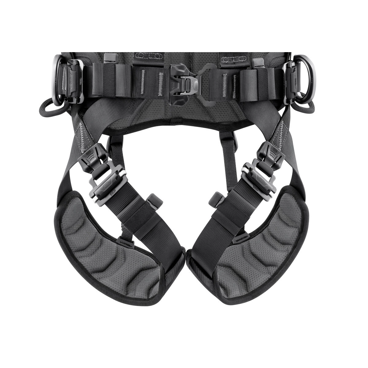 Petzl VOLT WIND työasemointivaljaan pehmustetut jalkalenkit ja FAST-pikasoljet