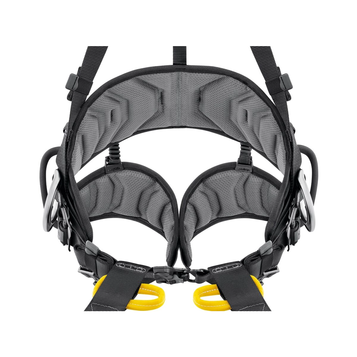 Petzl VOLT WIND työvaljaan pehmustettu lantiovyö ja jalkalenkit sisäpuolelta