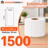 Zebra etikettirulla 57 x 32 mm, 25 mm sisähylsy ja 1500 etikettiä rullassa