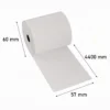 Kuittirulla 57x60x12 mm 44 m lämpöpaperi mitat