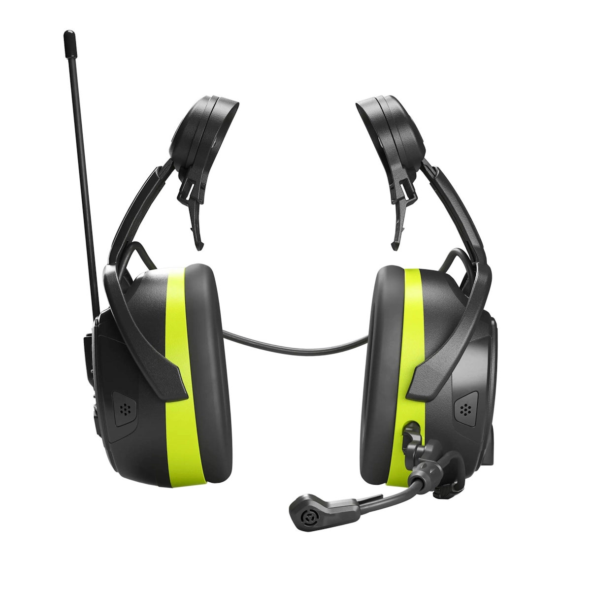 Hellberg Local 446 radiokuulosuojain PMR 446 antennilla OLED-näytöllä ja puomimikrofonilla edestä