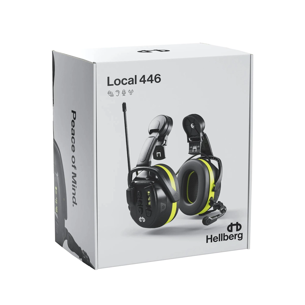 Hellberg Local 446 PMR 446 radiokuulosuojaimet myyntipakkauksessa