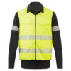 Ultimate Modulaarinen Hi-Vis 5-in-1 pusero musta keltainen – muunneltava työpusero edestä