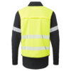 Ultimate Modulaarinen Hi-Vis 5-in-1 pusero musta keltainen – työpusero takaa