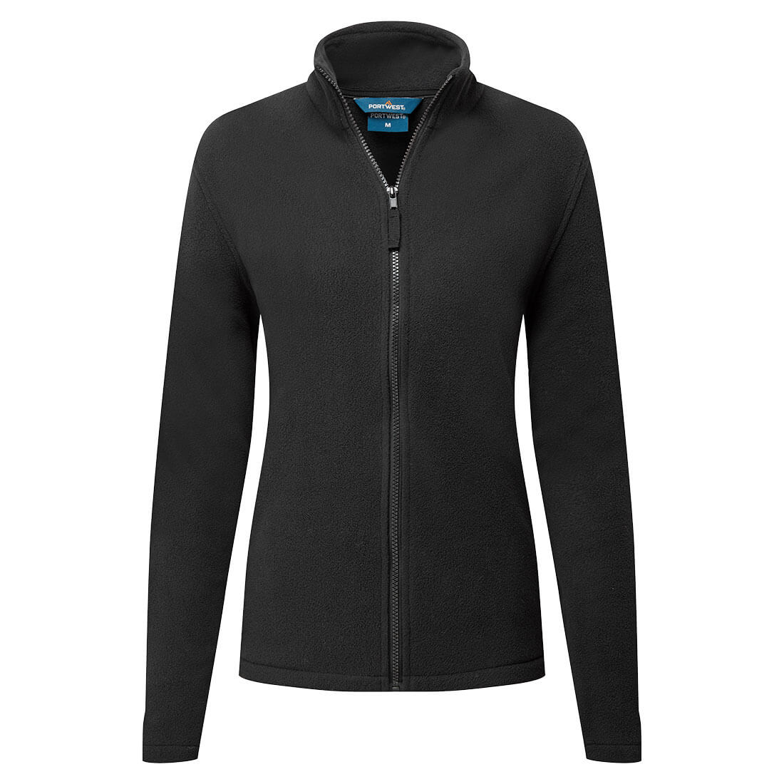 Naisten Eco Fleece musta kierrätetystä polyesteristä edestä