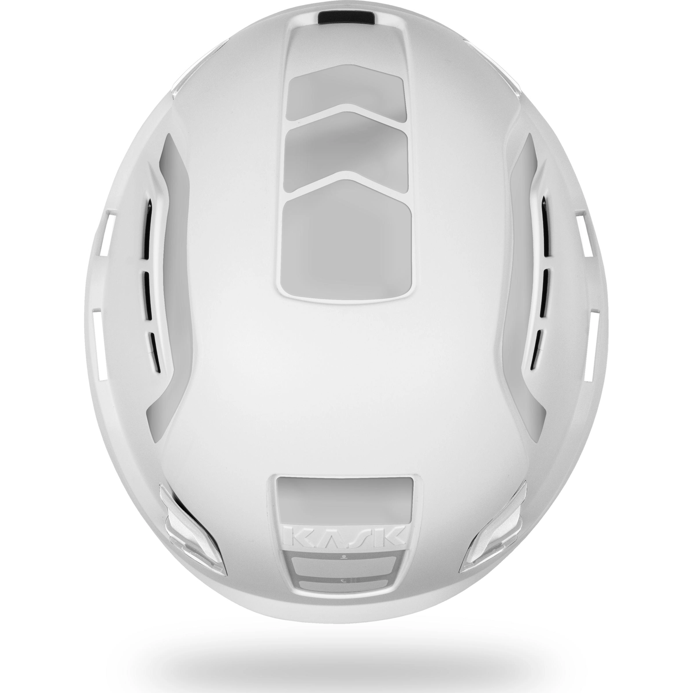 KASK Zenith X Air HI VIZ valkoinen työkypärä ylhäältä – 8 tuuletusaukkoa