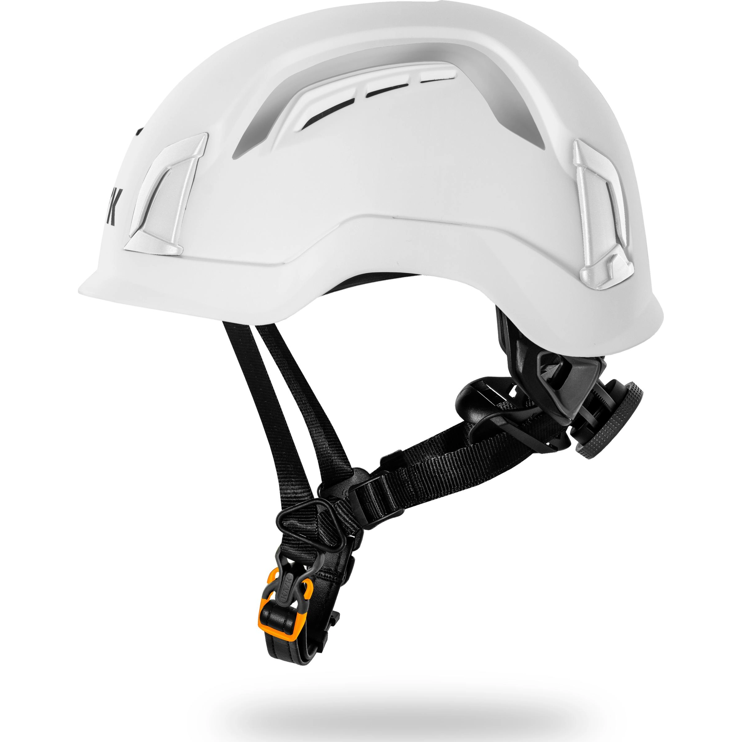 KASK Zenith X Air HI VIZ valkoinen työkypärä sivulta – tuuletettu suojakypärä