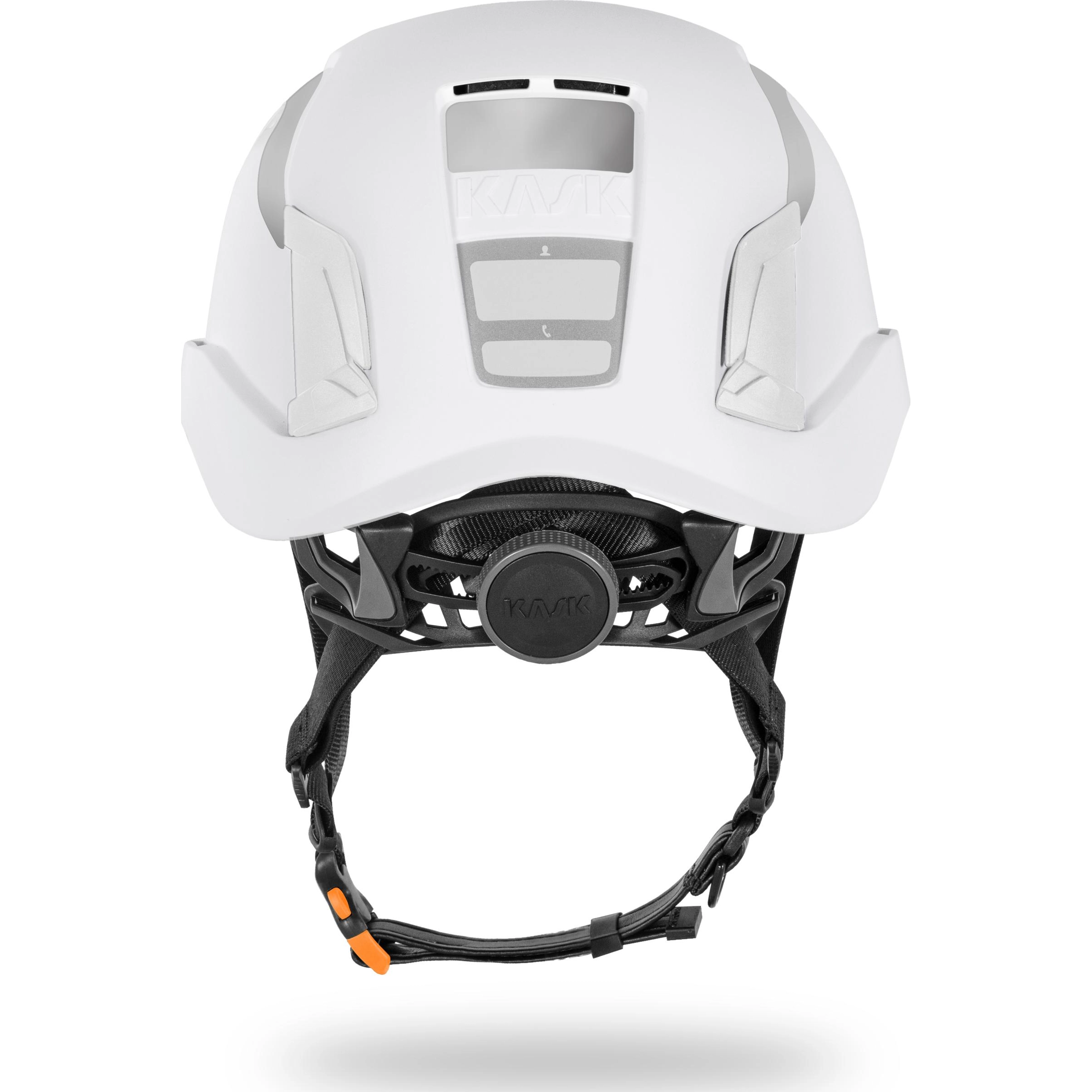 KASK Zenith X Air HI VIZ valkoinen työkypärä takaa – Adaptive Fit säätö 52–63 cm