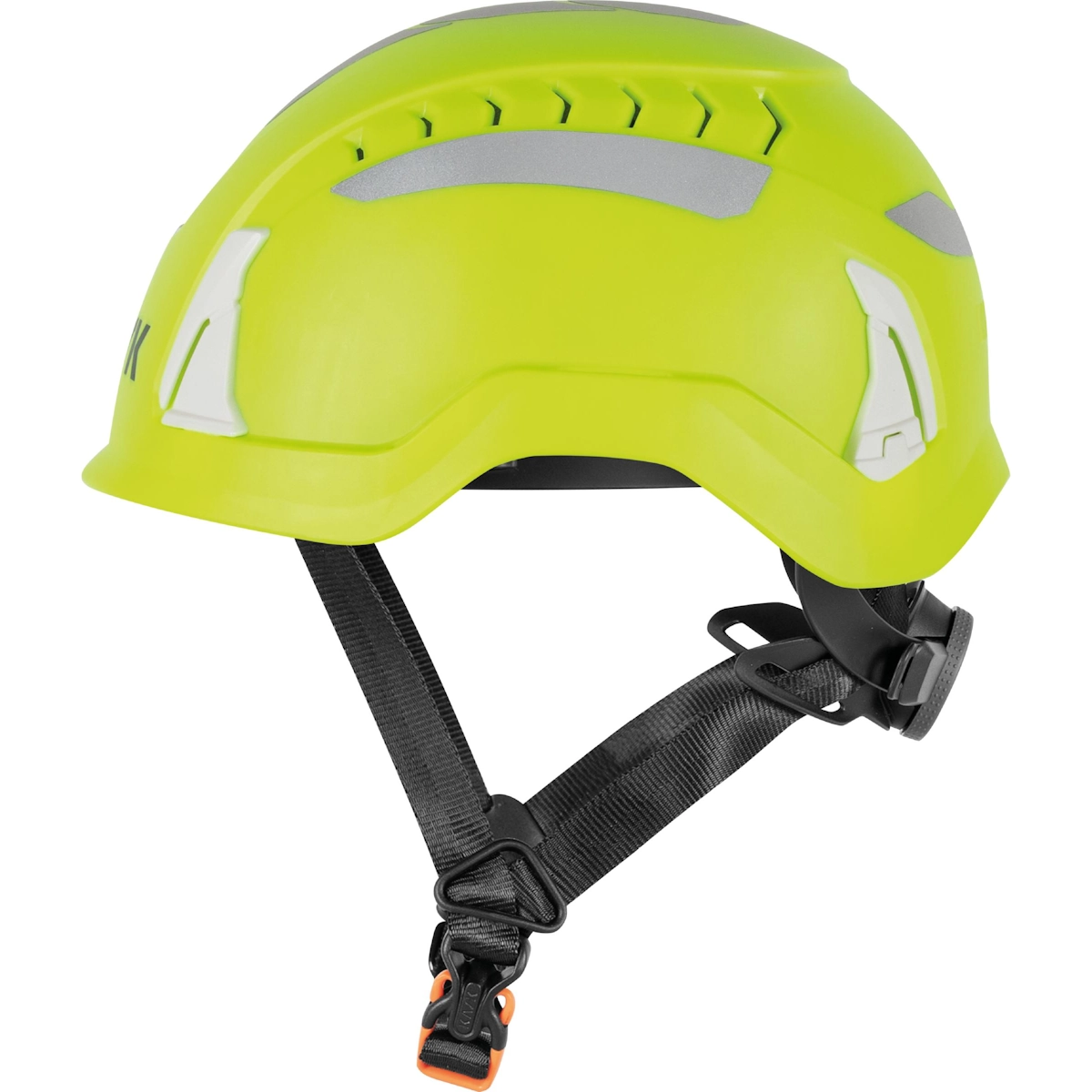 KASK Primero Air HI VIZ fluorikeltainen työkypärä sivulta – tuuletettu suojakypärä