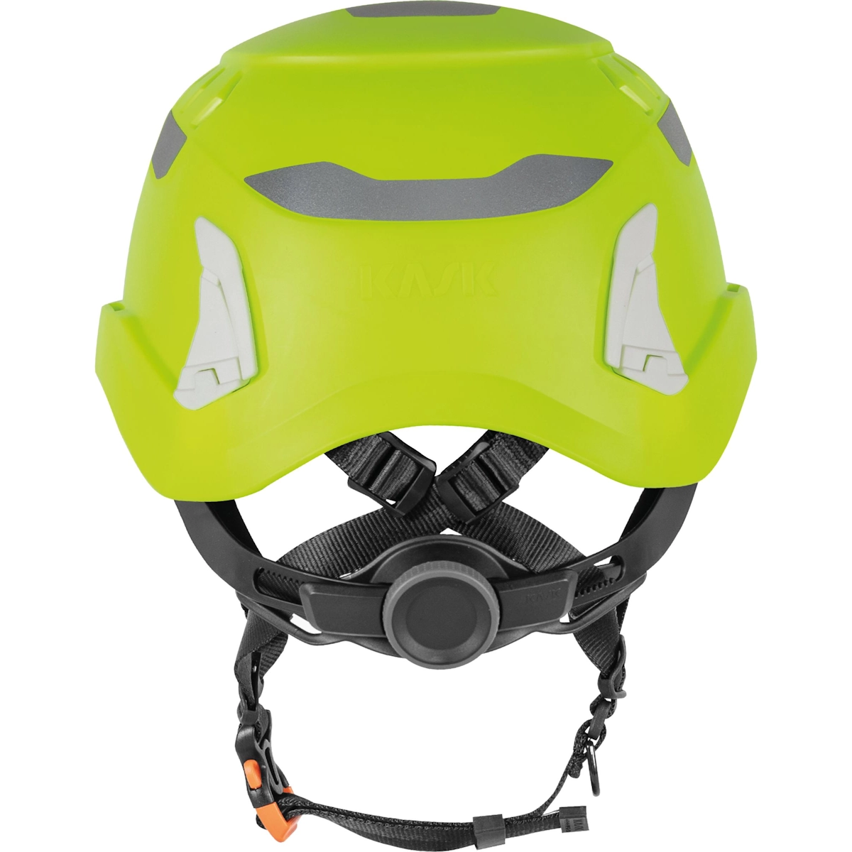 KASK Primero Air HI VIZ fluorikeltainen työkypärä takaa – Ergo Fit säätö 52–63 cm