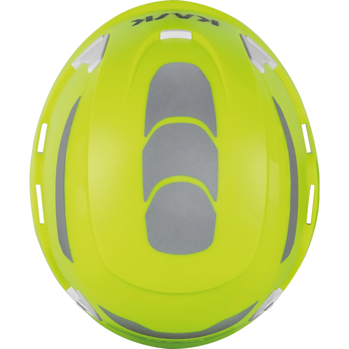 KASK Primero Air HI VIZ fluorikeltainen työkypärä ylhäältä – 14 tuuletusaukkoa