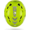KASK Superplasma AQ HI VIZ fluorikeltainen työkypärä ylhäältä kuvattuna