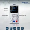 PeakTech 6080 A laboratoriovirtalähteen jännitteen ja virran säätimet sekä CC ja CV näyttö