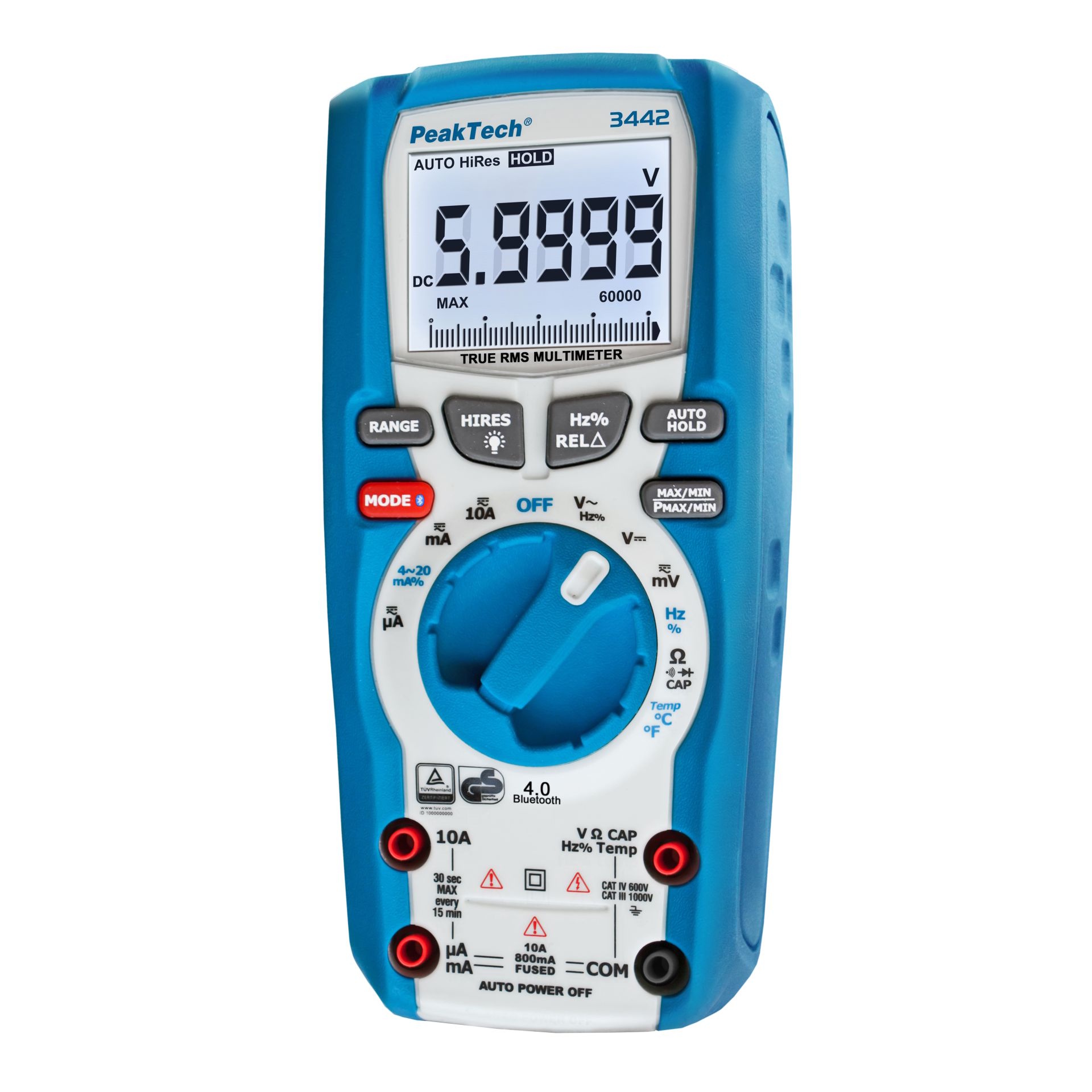 PeakTech 3442 60000 lukeman True RMS yleismittari CAT IV 600 V