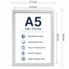 Magneettinen A5-infokehys itsekiinnittyvä – Hopea tai Musta, 5 kpl - Image 2