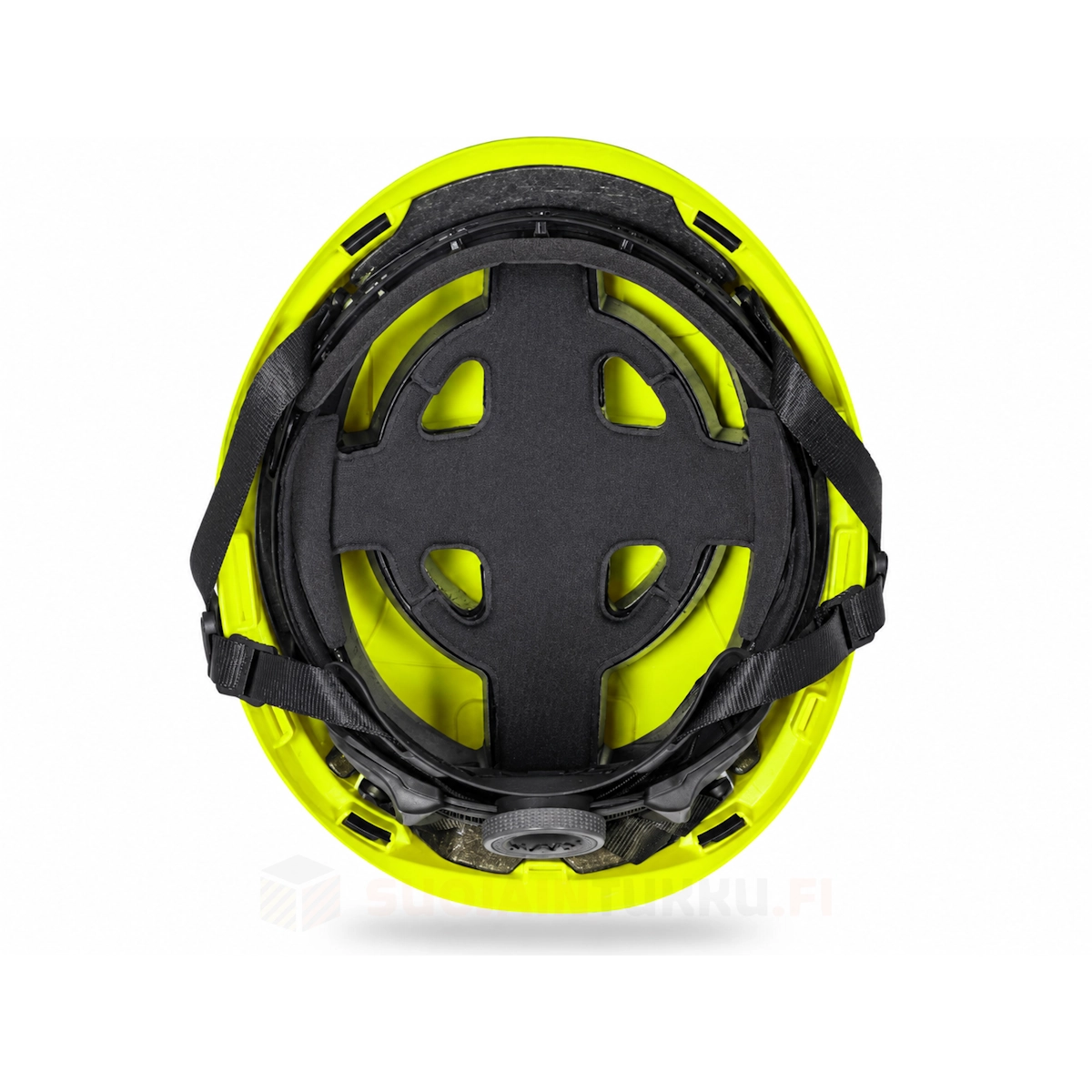 KASK Zenith X PL HI VIZ fluorikeltainen työkypärä sisältä – hihnasto ja pehmusteet