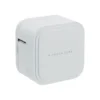 Brother P-touch CUBE Pro PT-P910BT valkoinen Bluetooth-tarratulostin sivuviistosta