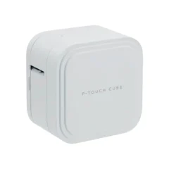 Brother P-touch CUBE Pro PT-P910BT valkoinen Bluetooth-tarratulostin sivuviistosta